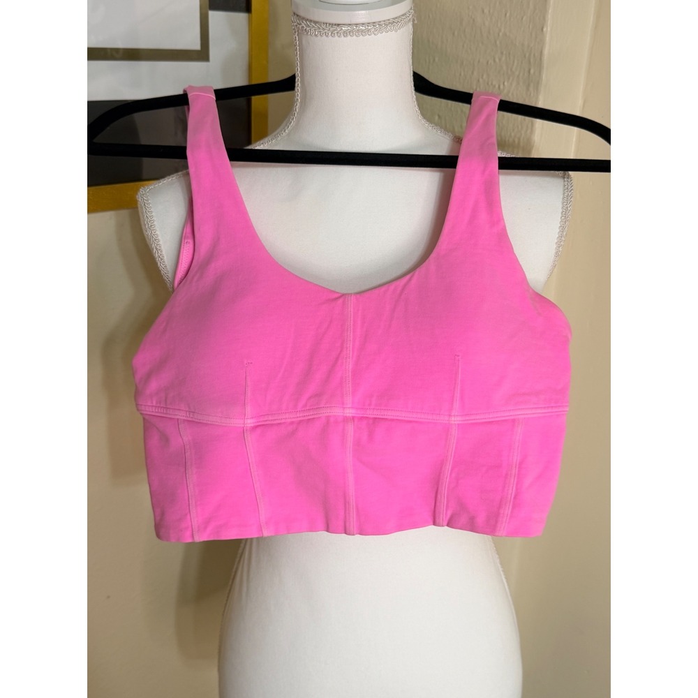 OFFLINE by Aerie OG Original Recharge Longline Sports Bra Neon Pink Medium